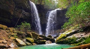 Plan A Visit To Pine Island Double Falls, Kentucky’s Beautifully Blue Waterfall